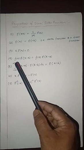 Properties of Dirac Delta Function