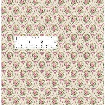 1/6 1/12 1/24 Miniature Vintage Baby Room Pink Floral Pattern Wallpaper Printable PDF