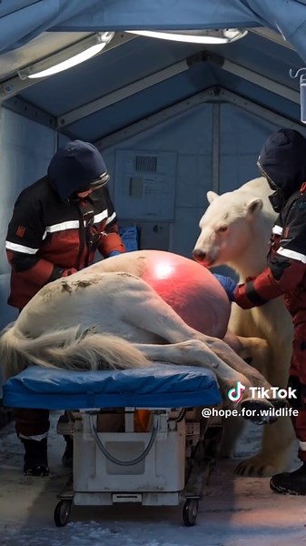 The Arctic Miracle: A Polar Bear Rescues a Pregnant Horse
