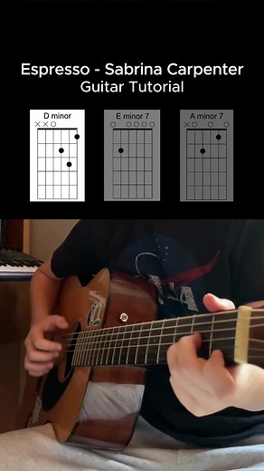 Espresso by Sabrina Carpenter Guitar Tutorial - EASY VERSION - #espresso #guitartutorial #guitarcover