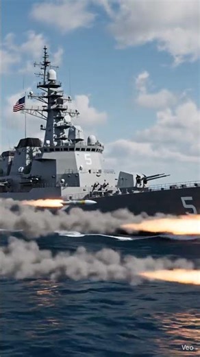 Full Broadside! Naval Combat in 4K 🚢🛡️#NavalWarfare #MissileStrike #MilitarySimulation #Warships