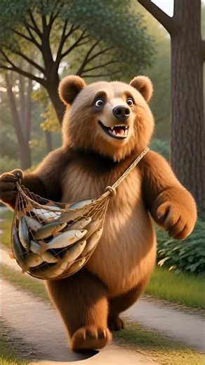 Bhalu ki Fish Party! 🐟🎉 🐻 😋#shorts #ai