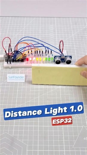 Hands-On with ESP32: Distance-Controlled LED Bars! #arduino