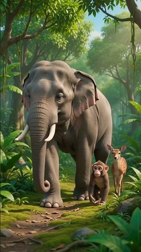 Elephant & Monkey Jungle Adventure | Amazing Animal Story for Kids | Fun Cartoon Story