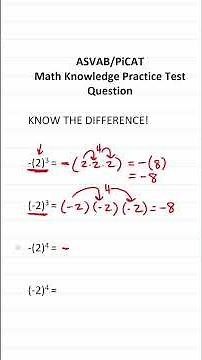 ASVAB/PiCAT Math Knowledge Practice Test Question: Exponents #acetheasvab with #grammarhero