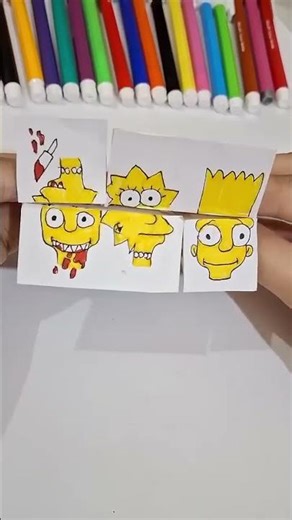 DIY Cute Emojis 😁💖💚 | Simpsons Inspired Paper Craft