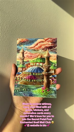 Join the Secret Petal Post Snail Mail Club 💕💕 limited numbers for the January 2026 Mail 💕 recieve all these goodies -A6 Art print of The Blue Sanctuary (Gloss or Matte Finish) - Embossed Flower card and envelope made from a print of my hand-painted flowers (it glitters in the light) - 3 Floral Stickers -2 Matcha Stickers - Letter telling you more about the club, the inspiration behind the designs and a bit more about me 💕💕 It’s only £11.50 a month with Free Shipping 💕💕 join via my website