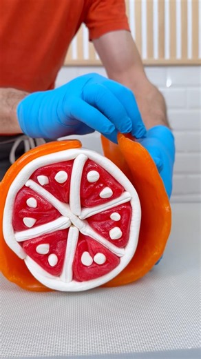 WOW!!! 🤯 I Turned Sugar into a GIANT Grapefruit Candy! #candymaking #funny