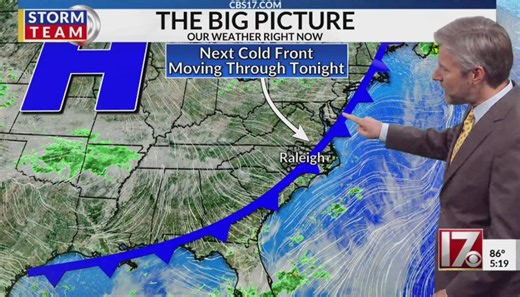 Cloudy and warm Friday, showers and storms Saturday for central NC