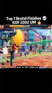 Top 7 Brutal Finishes 💀 KOF 2002 UM 🔥 #kof #gamingshorts #gaming #snk