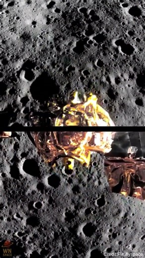 Historic Lunar Touchdown by Firefly Aerospace 🚀 #space #nasa #moon