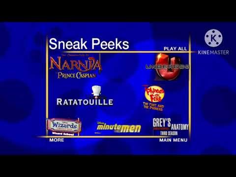 Sneak Peeks Menu to 27 Dresses 2008 DVD (Walt Disney Studios Home Entertainment version; my version)