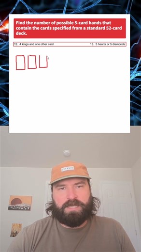 Algebra 2: probability - poker hand possibilities #algebra2 #math #STEM #tutor