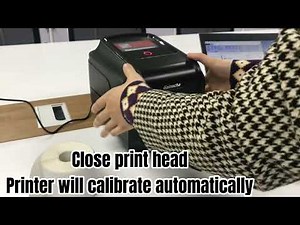 Gainscha GA-3406T Barcode Printer auto calibrate different label rolls