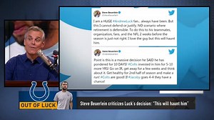 "Andrew Luck's retirement is justified based on what he inherited, what he overcame, and what he is now dealing with." Colin Cowherd stands by Luck's decision to retire from football. | The Herd