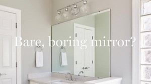 Looking for an easy DIY décor project to do at home? 🏠 Add a frame to your mirror & transform your bath in minutes! 💫 The DIY mirror frame kit installs in minutes on your existing wall-mounted mirror. So easy! | MirrorMate Frames