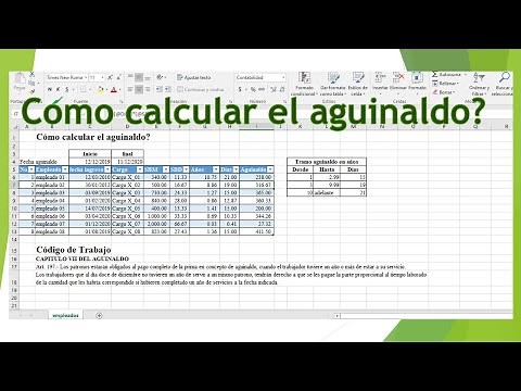 Cómo calcular el aguinaldo con Excel?
