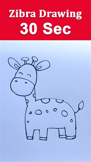 Easy Zebra Drawing Tutorial 🦓✍️ #shorts #ytshorts #drawing