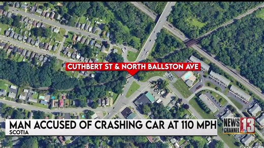 Police: Man was going over 110 mph, crashed car in Scotia