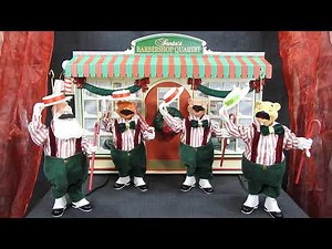 Mr Christmas Santa's Barber Shop Quartet Musical Animated Figures