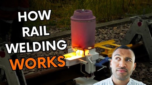 How Do Engineers Weld Railway Rails Together? (Aluminothermic Welding Explained) | Paul Murphy