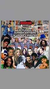 Summer is the season for anthems! ☀️ 🎶 What's more to love than a perfect summer song? Here are 30 #classic summer anthems from the 1950s-2010s! Do YOU have a favourite #summer song? Comment below and let us know! 💬 - #SunriseRecords 🐓💿 #Music #Compilation #reel | Sunrise Records