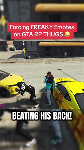 Forcing FREAKY Emotes on GTA RP THUGS 😂 #gta #gtarp #fivem #gtaonline #gta5clips #fyp #gtatrolling