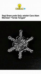 Bentuk segi enam pada kepingan salju bukan kebetulan, tapi lahir dari cara paling dasar alam menyusun molekul air saat membeku. Air tersusun dari dua atom hidrogen dan satu atom oksigen. Saat masih cair atau uap, molekul-molekul ini bergerak bebas dan acak. Tapi ketika suhu turun dan air mulai membeku, molekul air harus “memilih” posisi yang paling stabil agar bisa saling terikat kuat. Posisi paling stabil itu membentuk pola kisi kristal yang secara alami bersudut enam. Ikatan antar molekul air