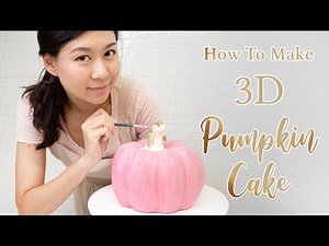 How To Make A 3D Sculpted Pink Pumpkin Cake with Buttercream Frosting