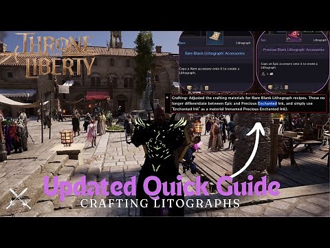 How to Craft Lithographs *UPDATED* | Throne and Liberty