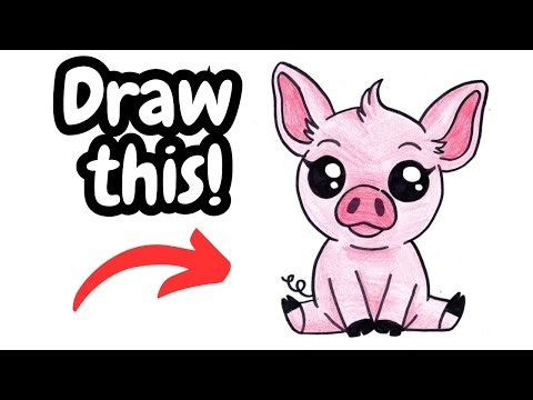 How to Draw a Baby Pig!