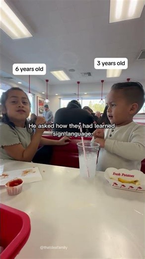 Someone watching my deaf and HoH kids using sign language wondering how they learned this language