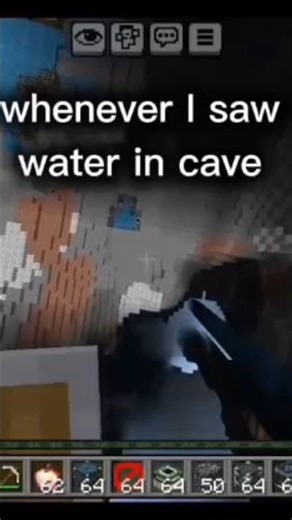 Whenever I See Water in Cave 😱 #Minecraft #Shorts#minecraft #minecraftshorts #minecraftcave