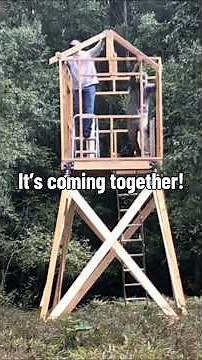We built an elevated deer blind!