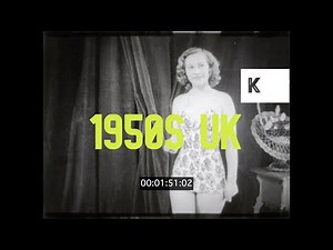 1950s UK, Holiday Princess Competition, Beauty Pageant, Swimsuits, 16mm