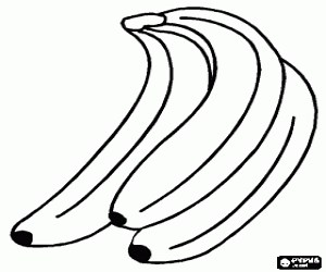 A bunch of bananas coloring page printable game