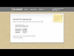 Signing up for XtraMath as a parent