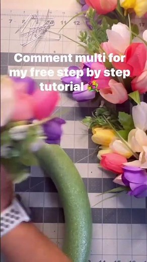 How To Make a Flower Wreath/ Spring Wreath/ How To Make a Spring Wreath/ Spring Wreath Ideas