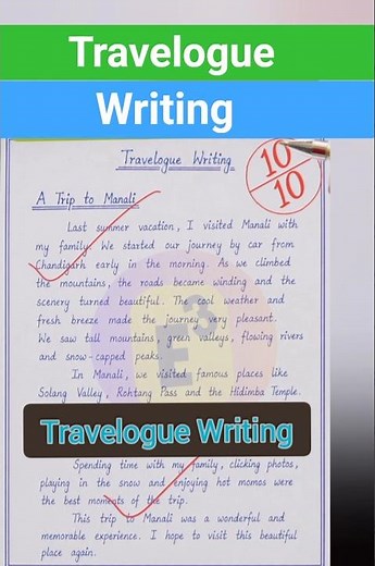 🔴 Travelogue Writing | Easy Format & Example #Shorts
