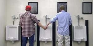 This short film about urinal stage fright offers up more weird than you'd expect