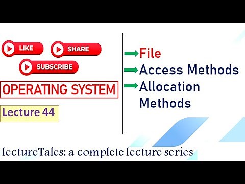 5.6 File Access Methods, File Allocation Methods in Operating System