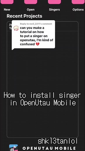 Replying to @norii_2211 How to install singer in OpenUtau mobile! #openutau #openutaututorial #openutaumobile #utau #utaututorial