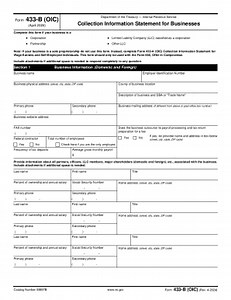 2024 Form IRS 433-B (OIC) Fill Online, Printable, Fillable, Blank - pdfFiller