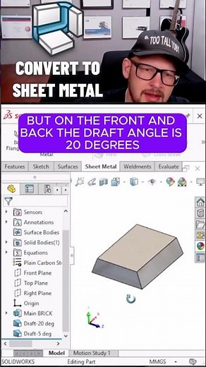 SolidWorks EASY Sheet Metal #convert #to #sheet #metal #thickness