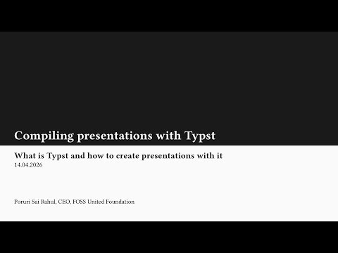 Compiling presentations with Typst