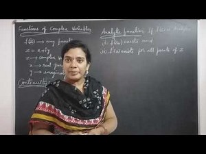Function of Complex Variable: Definition of Continuous, Analytic Functions and Cauchy's Riemann Equ