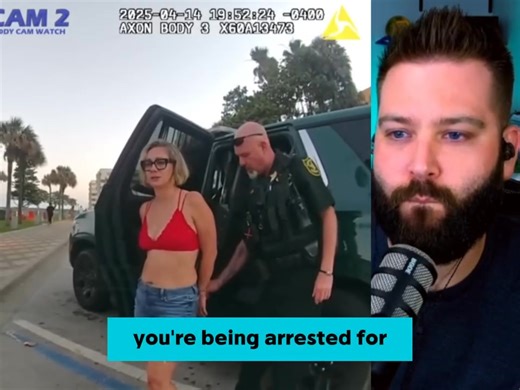 2.7K views · 31 reactions | Crazy lady on the boardwalk with her dog learns to listen This video was produced by Network Media, LLC and EthanX | The Bearded Take | Facebook