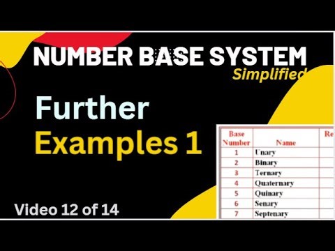 Number Base System: Further Examples: 1 in Digital School (CCSCAT)