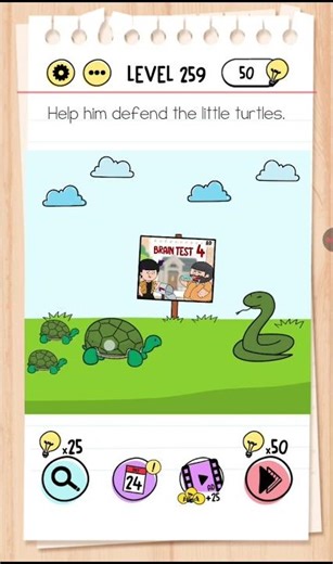 Brain Test Level 259 Walkthrough