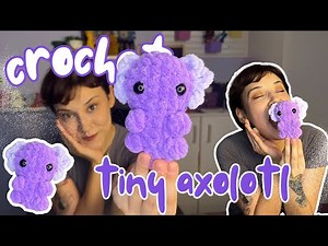 Crochet a Tiny Axolotl – No Sew! 🥹🩷